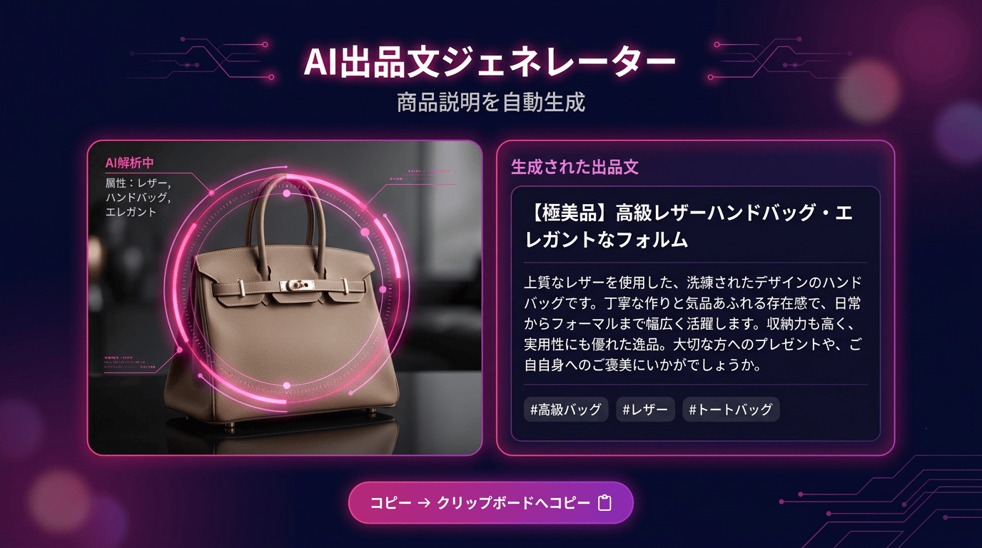 出品文とAIアドバイス生成